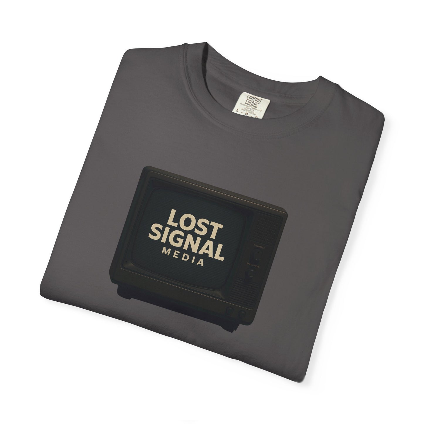 Unisex Garment-Dyed T-Shirt with Lost Signal Media Print | Comfy Casual Tee for Everyday Wear, Gifts, Festivals, Relaxed Style