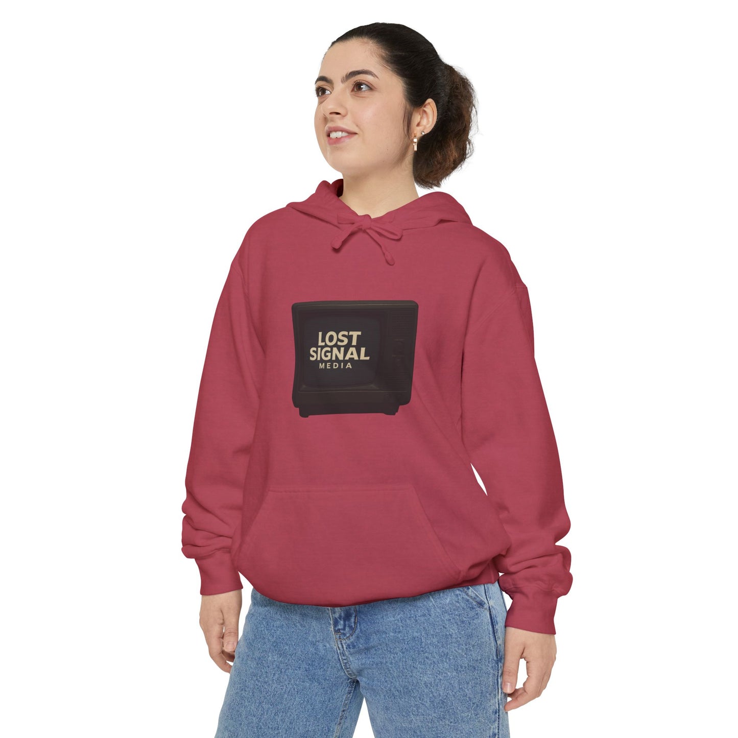 Lost Signal Garment-Dyed Unisex Hoodie, Casual Wear, Street Style, Holiday Gift, Trendy Apparel