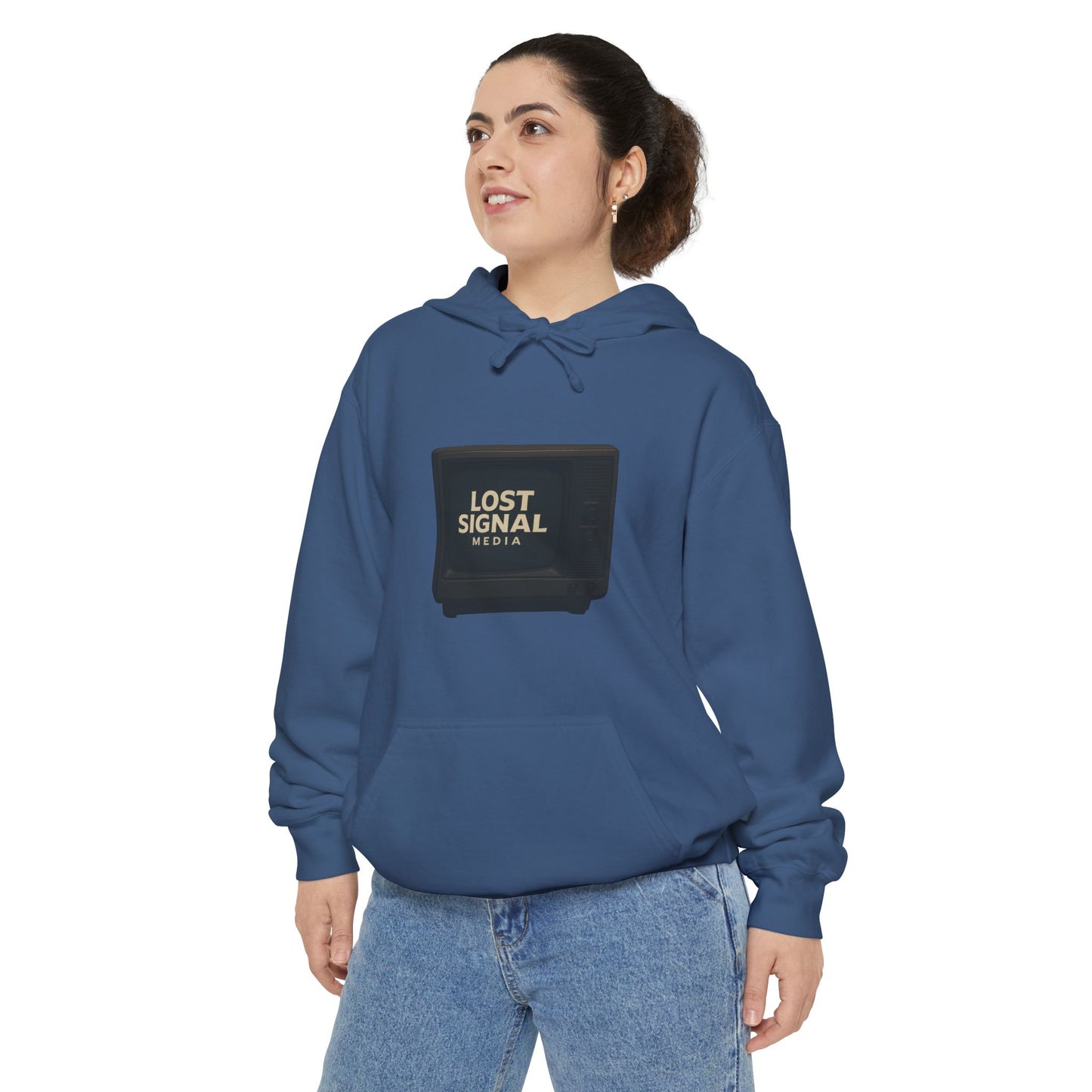 Lost Signal Garment-Dyed Unisex Hoodie, Casual Wear, Street Style, Holiday Gift, Trendy Apparel