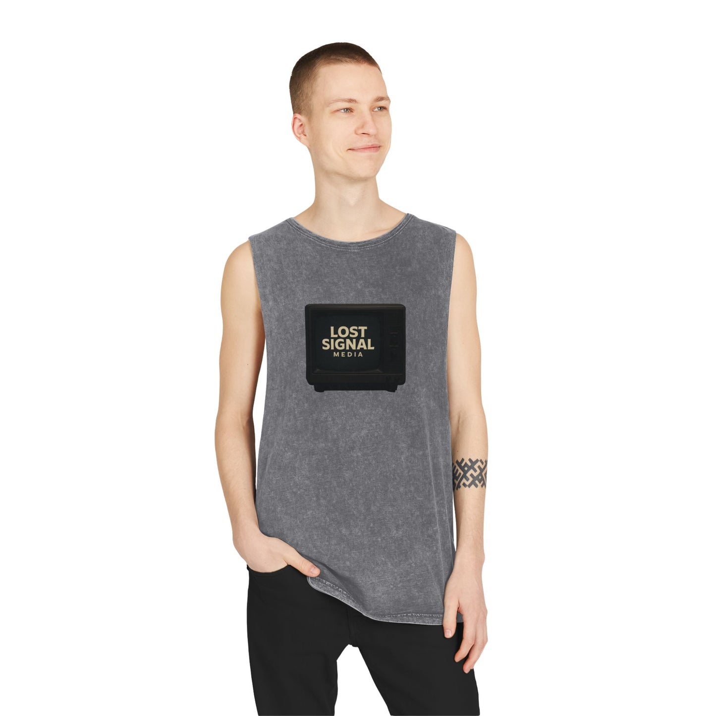 Unisex Stonewash Tank Top - Cool Vibes, Casual Summer Wear, Perfect Gift for Music Lovers, Festivals, and Relaxing Days