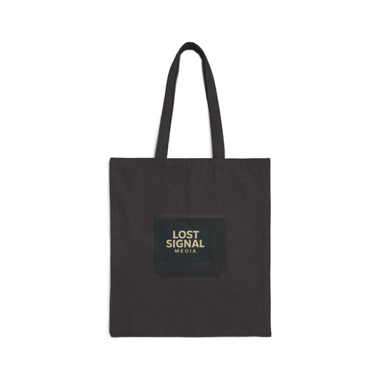 Lost Signal Cotton Canvas Tote Bag | Eco-Friendly Shopping Bag, Beach Tote, Reusable Grocery Bag, Gift for Music Lovers