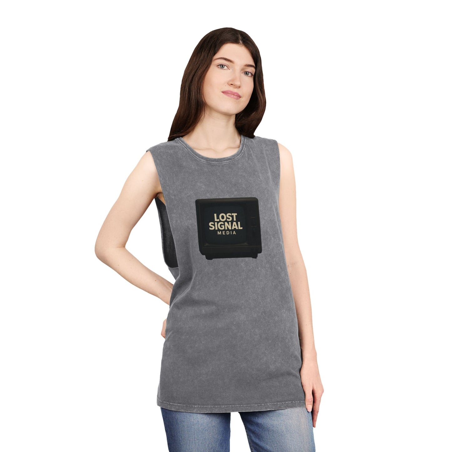 Unisex Stonewash Tank Top - Cool Vibes, Casual Summer Wear, Perfect Gift for Music Lovers, Festivals, and Relaxing Days