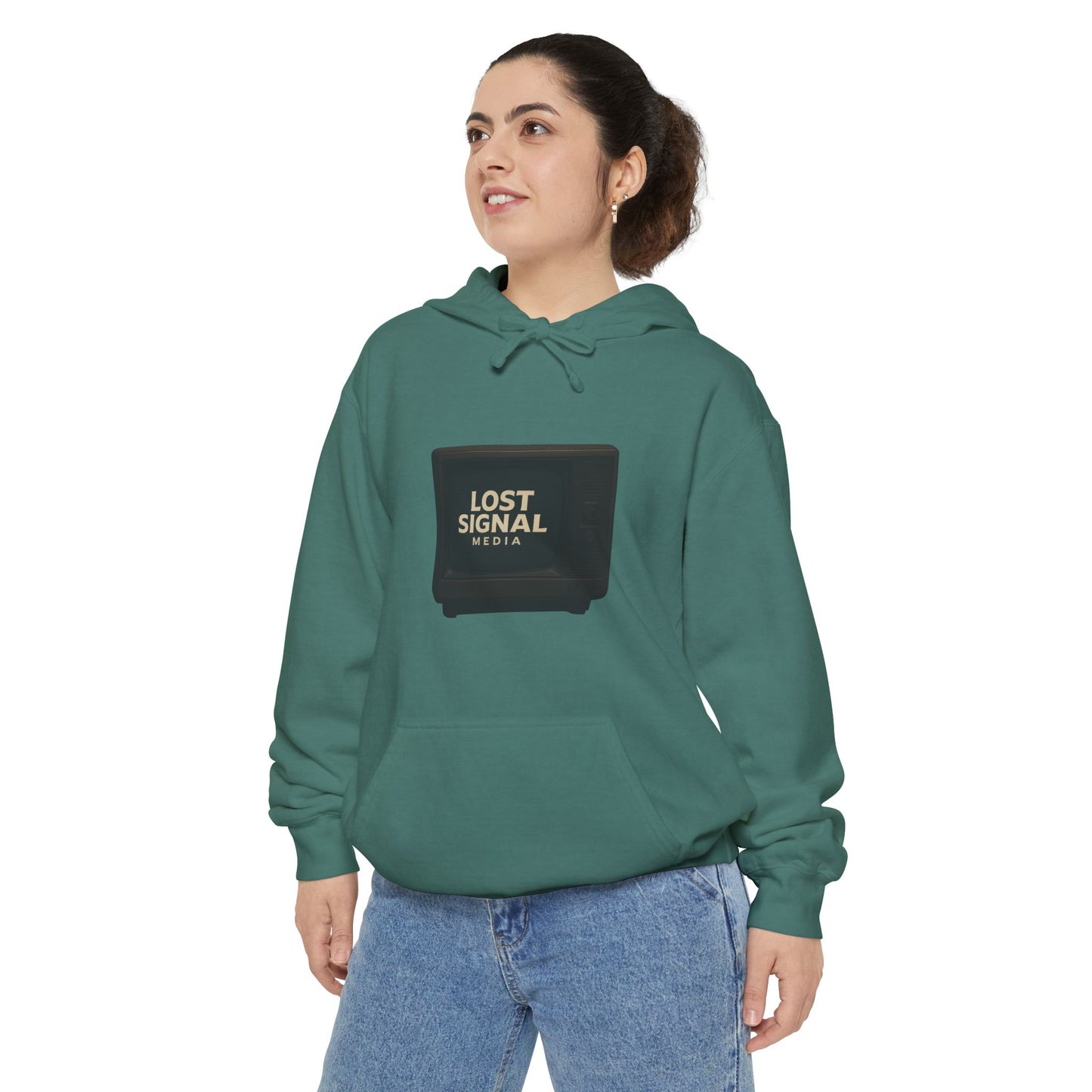 Lost Signal Garment-Dyed Unisex Hoodie, Casual Wear, Street Style, Holiday Gift, Trendy Apparel