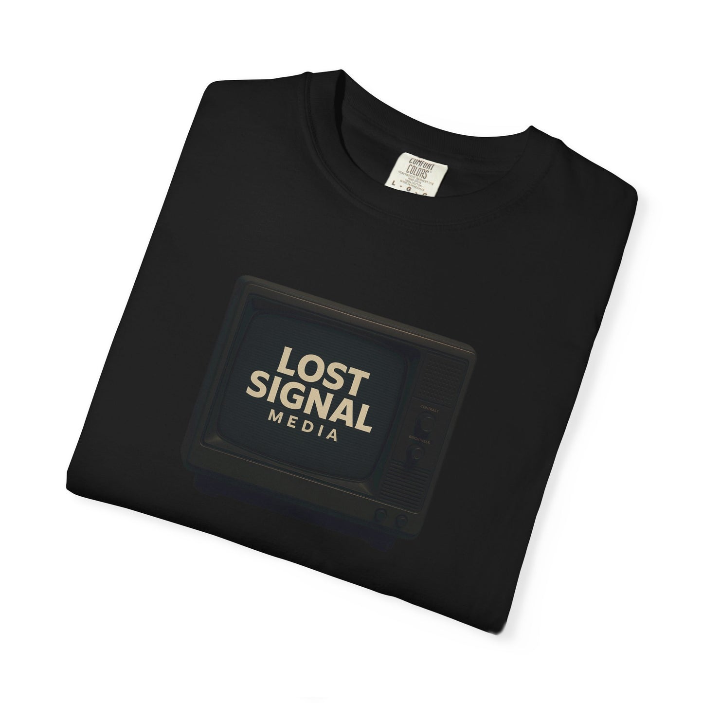 Unisex Garment-Dyed T-Shirt with Lost Signal Media Print | Comfy Casual Tee for Everyday Wear, Gifts, Festivals, Relaxed Style