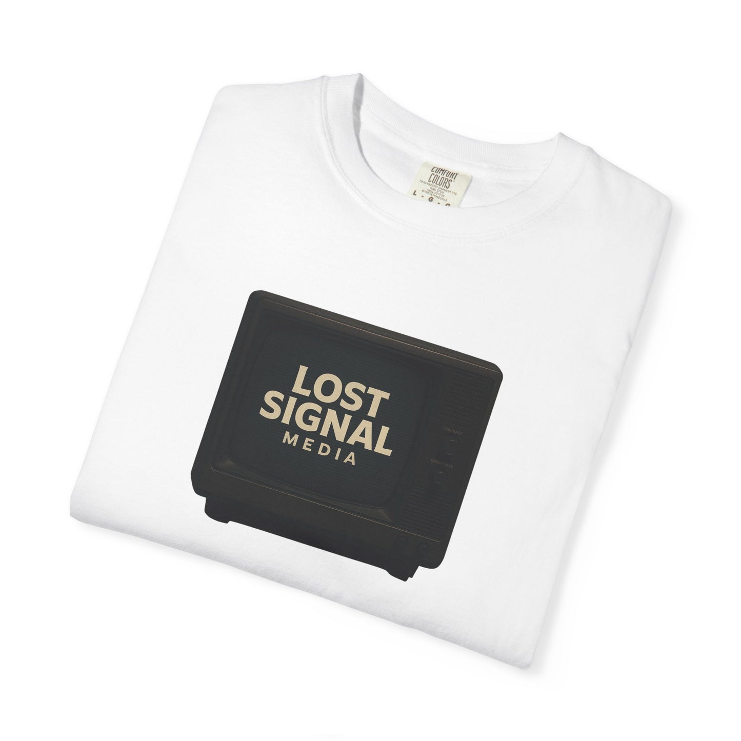 Unisex Garment-Dyed T-Shirt with Lost Signal Media Print | Comfy Casual Tee for Everyday Wear, Gifts, Festivals, Relaxed Style