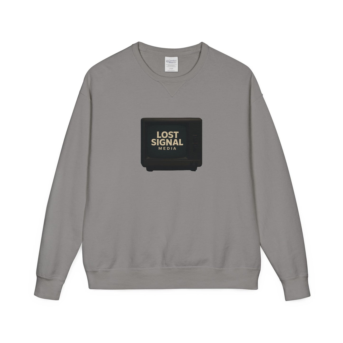 Causal Vintage Crewneck Sweatshirt with Lost Signal Media Design - Cozy Gift for Creatives, Perfect for Fall Wear, Unisex Comfy Style, [...]