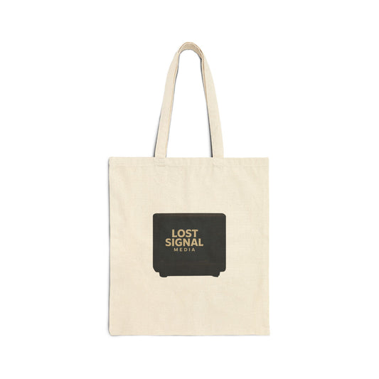Lost Signal Cotton Canvas Tote Bag | Eco-Friendly Shopping Bag, Beach Tote, Reusable Grocery Bag, Gift for Music Lovers