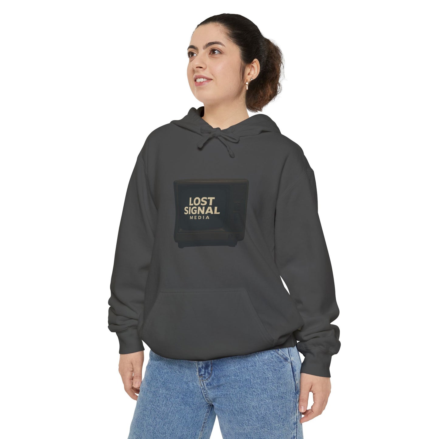 Lost Signal Garment-Dyed Unisex Hoodie, Casual Wear, Street Style, Holiday Gift, Trendy Apparel