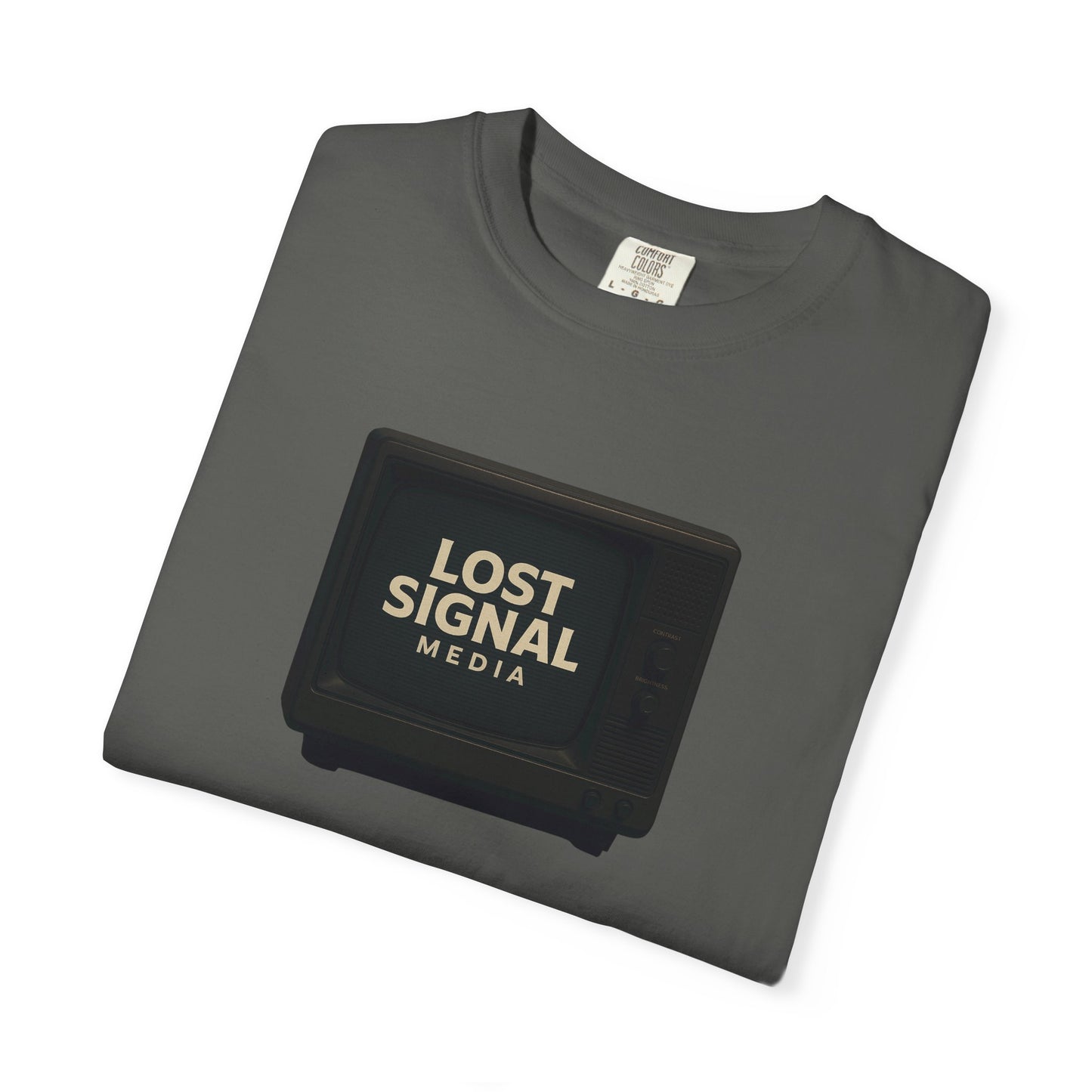 Unisex Garment-Dyed T-Shirt with Lost Signal Media Print | Comfy Casual Tee for Everyday Wear, Gifts, Festivals, Relaxed Style