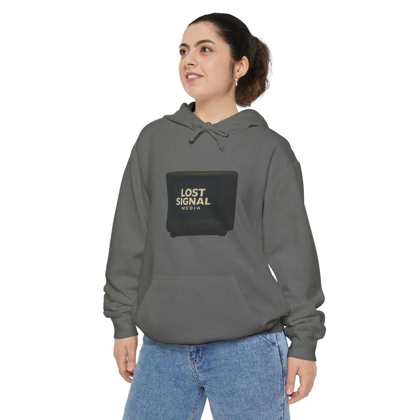 Lost Signal Garment-Dyed Unisex Hoodie, Casual Wear, Street Style, Holiday Gift, Trendy Apparel